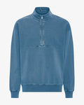 Organic Quarter Zip - Faded Indigo