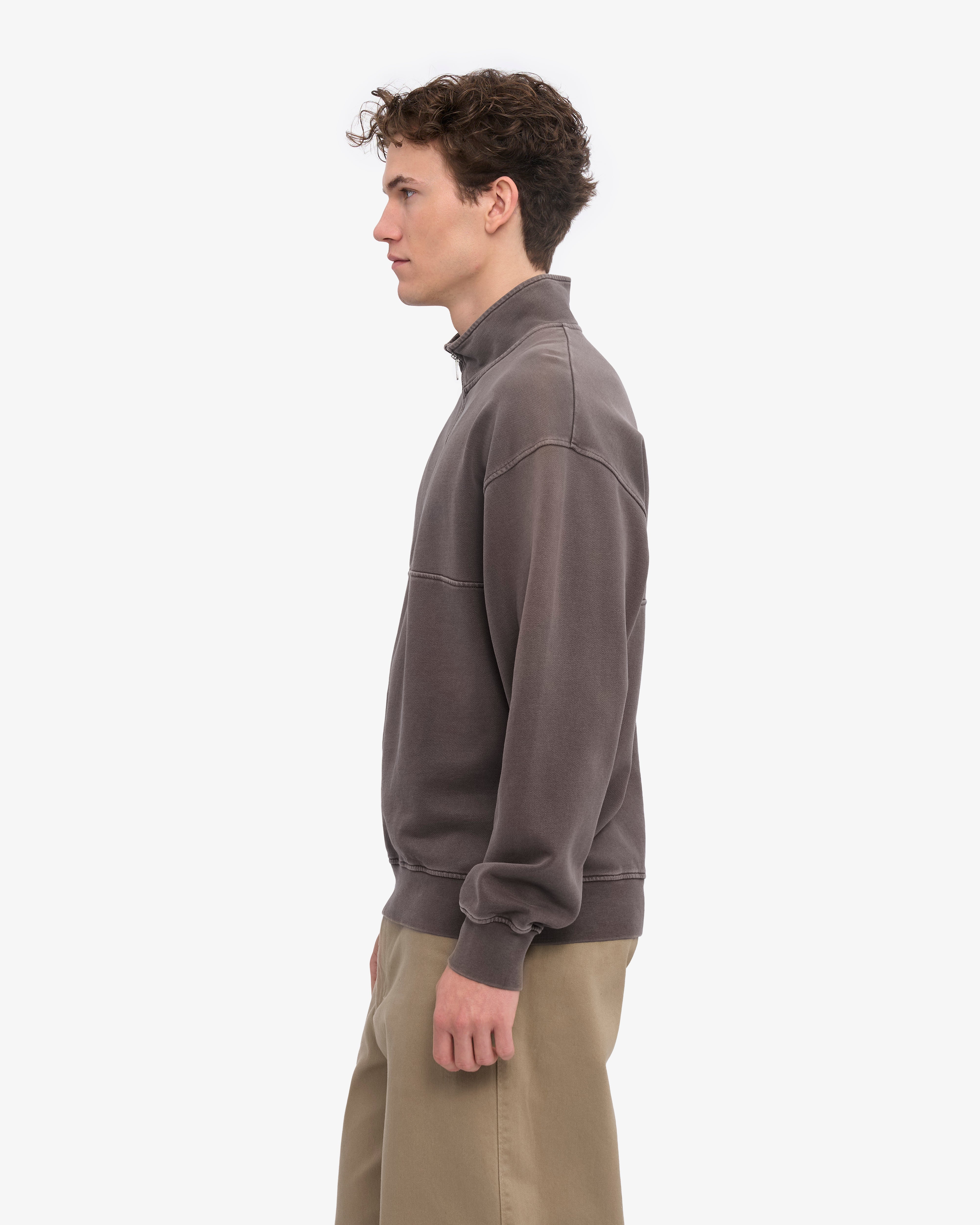 Organic Quarter Zip - Faded Mud