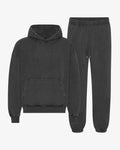 Organic Relaxed Hood Sweatsuit - Faded Black