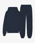 Organic Relaxed Hood Sweatsuit - Navy Blue