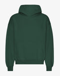 Sweat à capuche oversize en coton bio - Vert émeraude