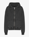 Organic Oversized Zip Hood - Faded Black