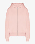 Organic Oversized Zip Hood - Faded Pink