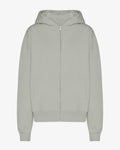 Organic Oversized Zip Hood - Steel Blue
