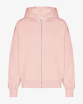 Organic Oversized Zip Hood - Faded Pink
