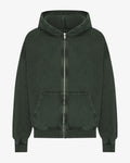 Organic Oversized Zip Hood - Midnight Forest