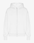 Organic Oversized Zip Hood - Optical White