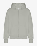 Organic Oversized Zip Hood - Steel Blue