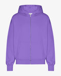 Organic Oversized Zip Hood - Ultra Violet