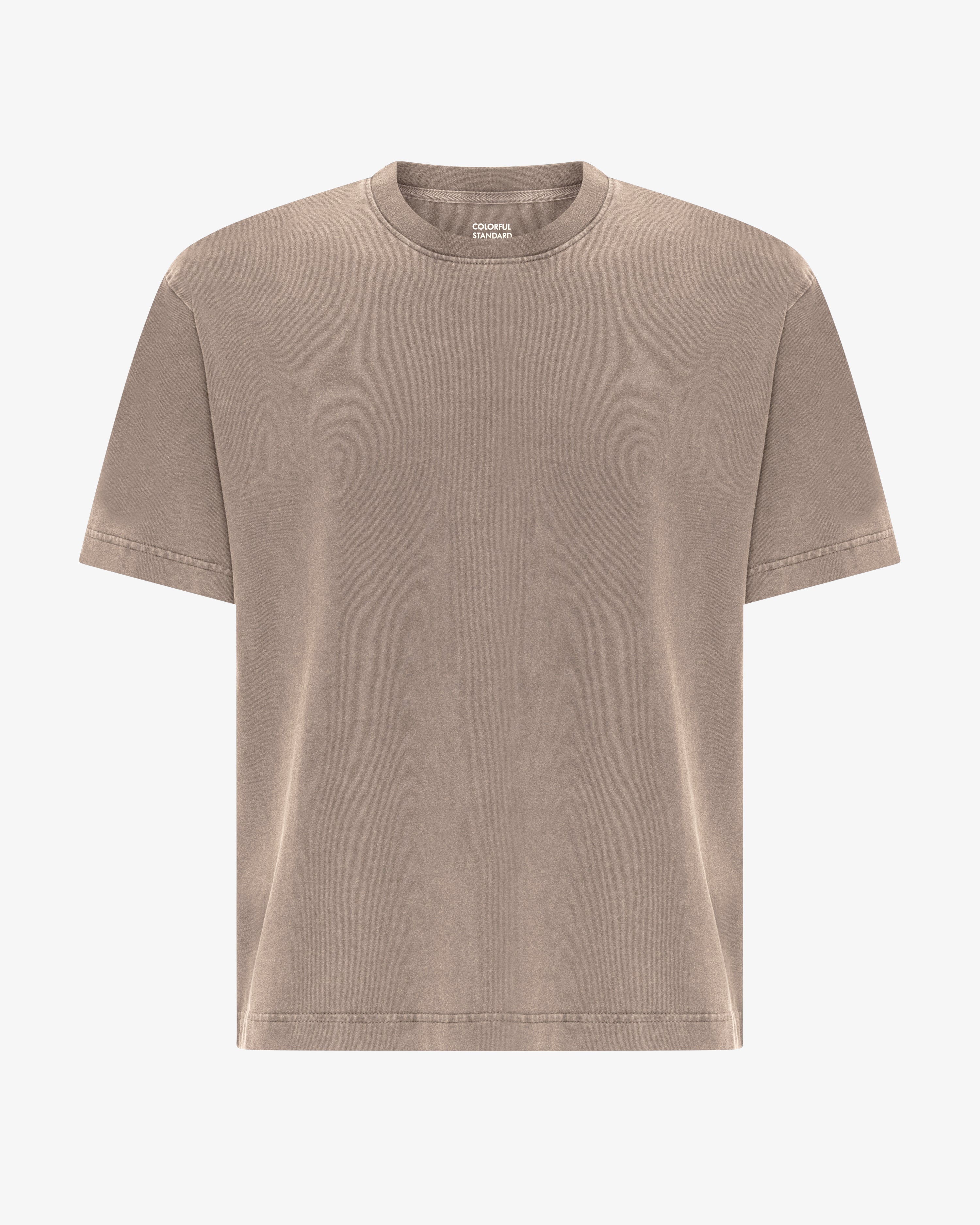 Heavy Organic Boxy Tee - Faded Khaki