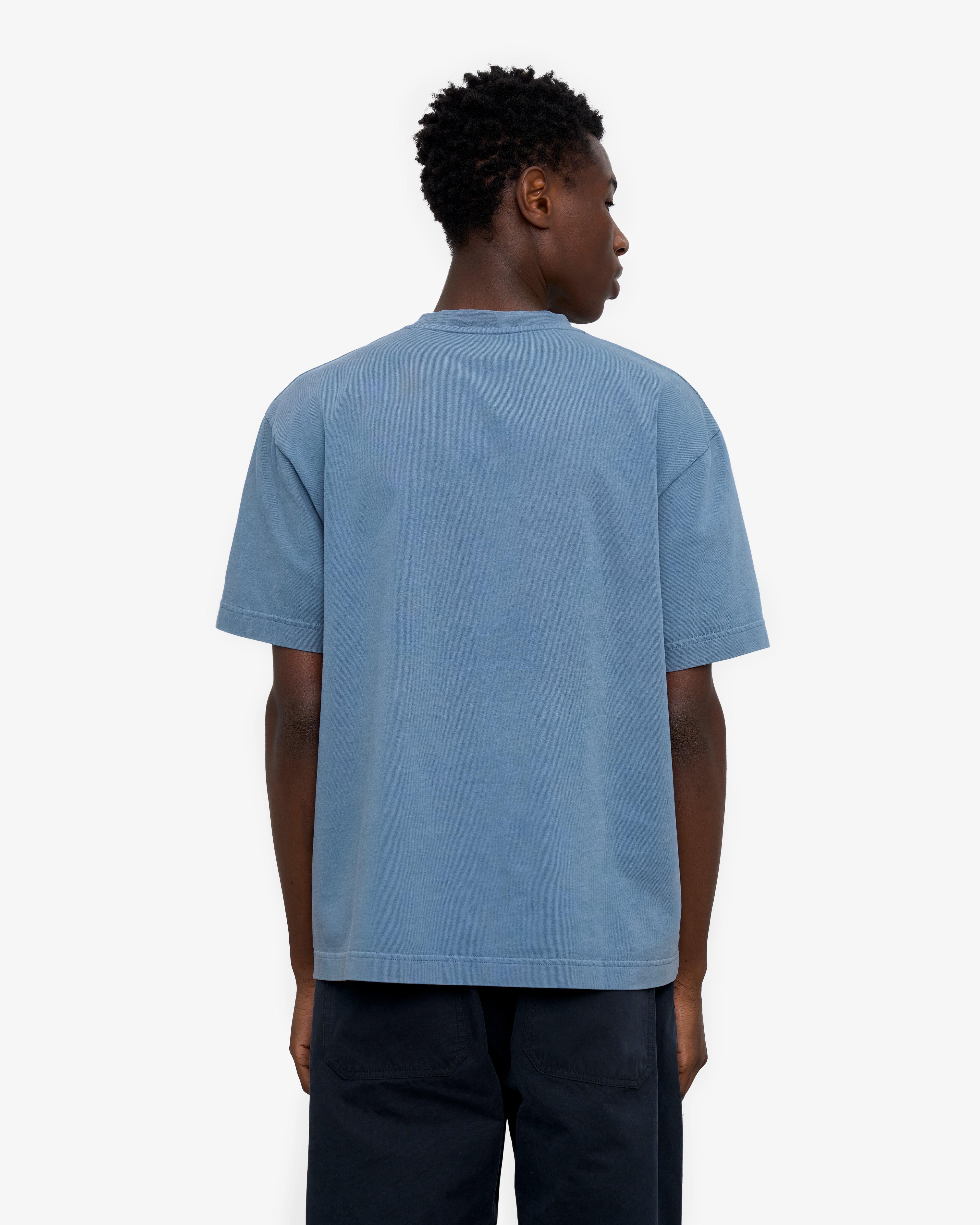 Heavy Organic Boxy Tee - Faded Indigo