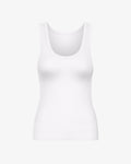 Women Organic Rib Tank Top - Optical White