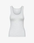 Women Organic Rib Tank Top - Snow Melange