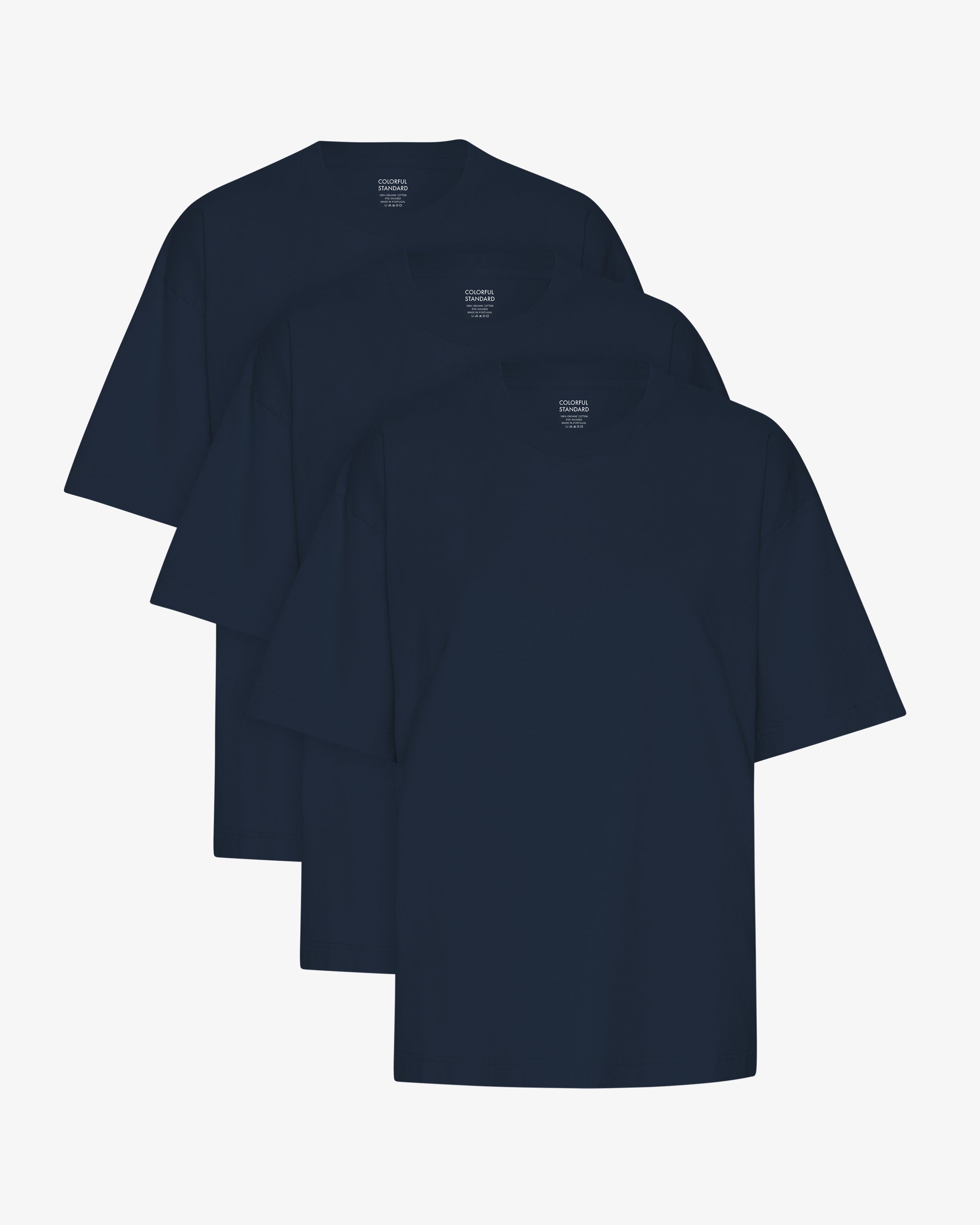 Oversized Organic T-Shirt - Navy Blue (3-Pack)