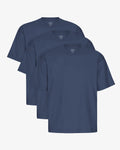 Oversized Organic T-Shirt - Petrol Blue (3-Pack)