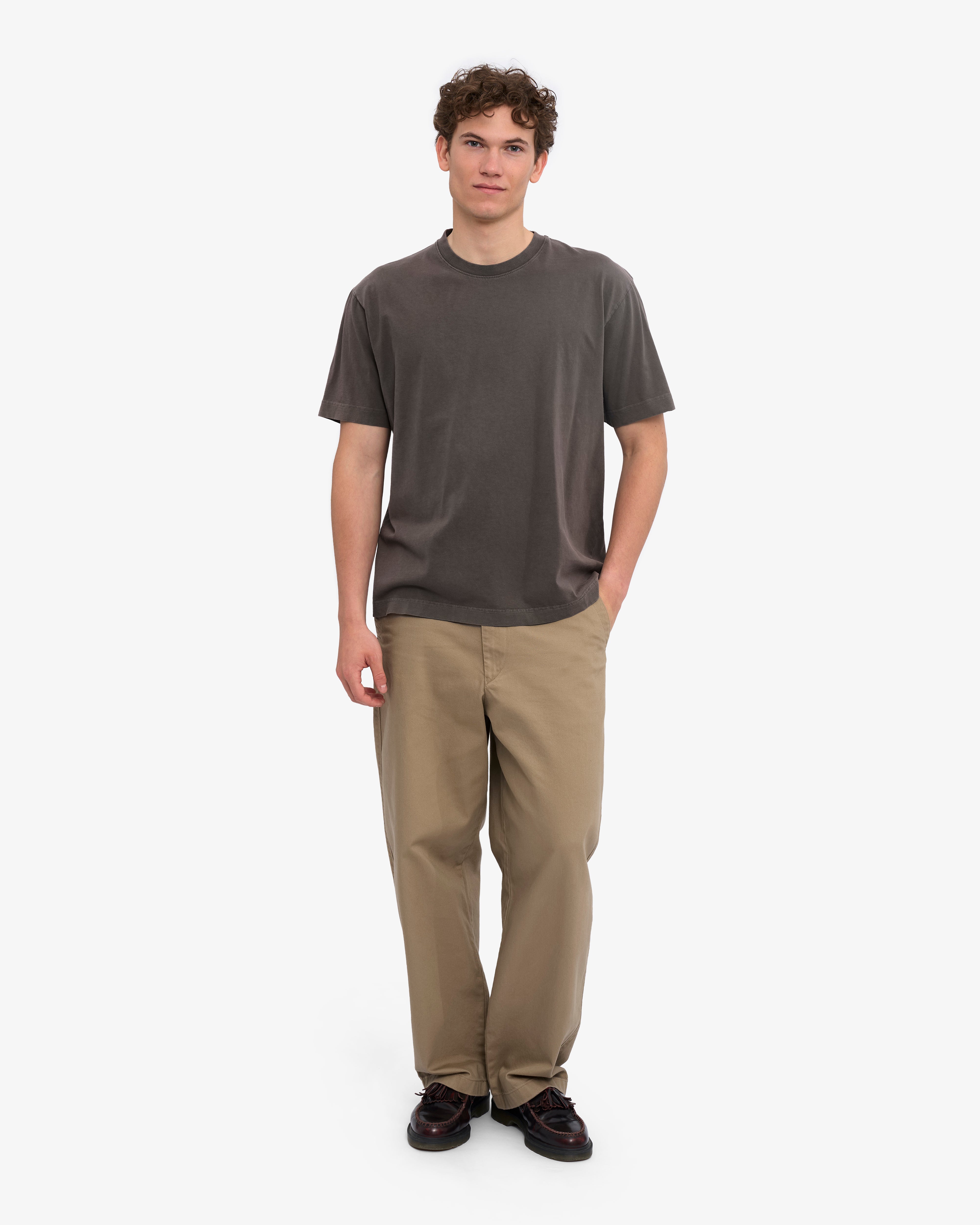 Oversized Organic T-Shirt - Faded Mud