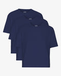 Organic Boxy Crop Tee - Marine Blue (3-Pack)