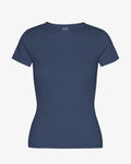 Organic Rib T-Shirt - Petrol Blue
