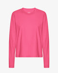Women Organic LS T-Shirt - Bubblegum Pink