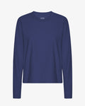 Women Organic LS T-Shirt - Marine Blue