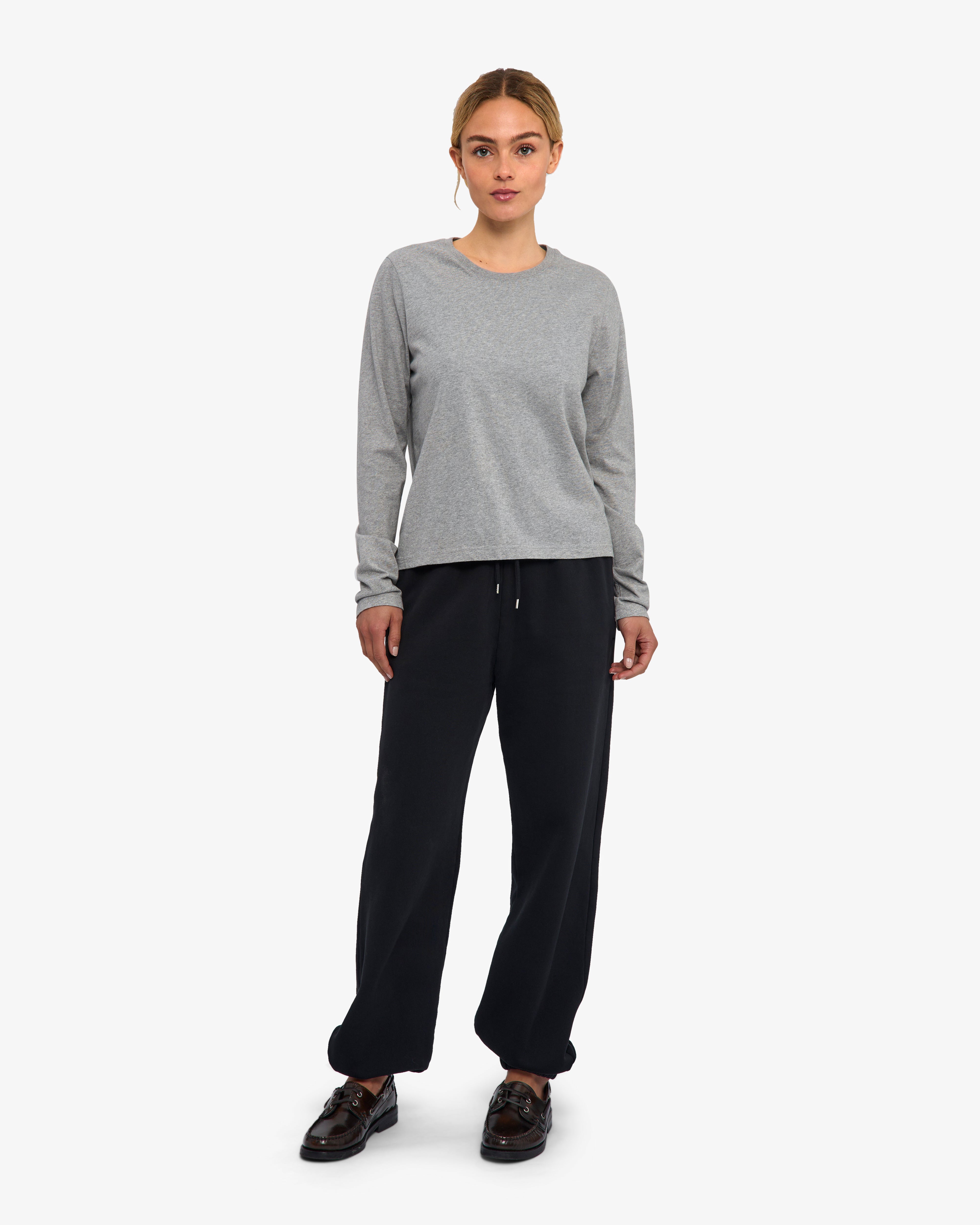 Women Organic LS T-Shirt - Heather Grey