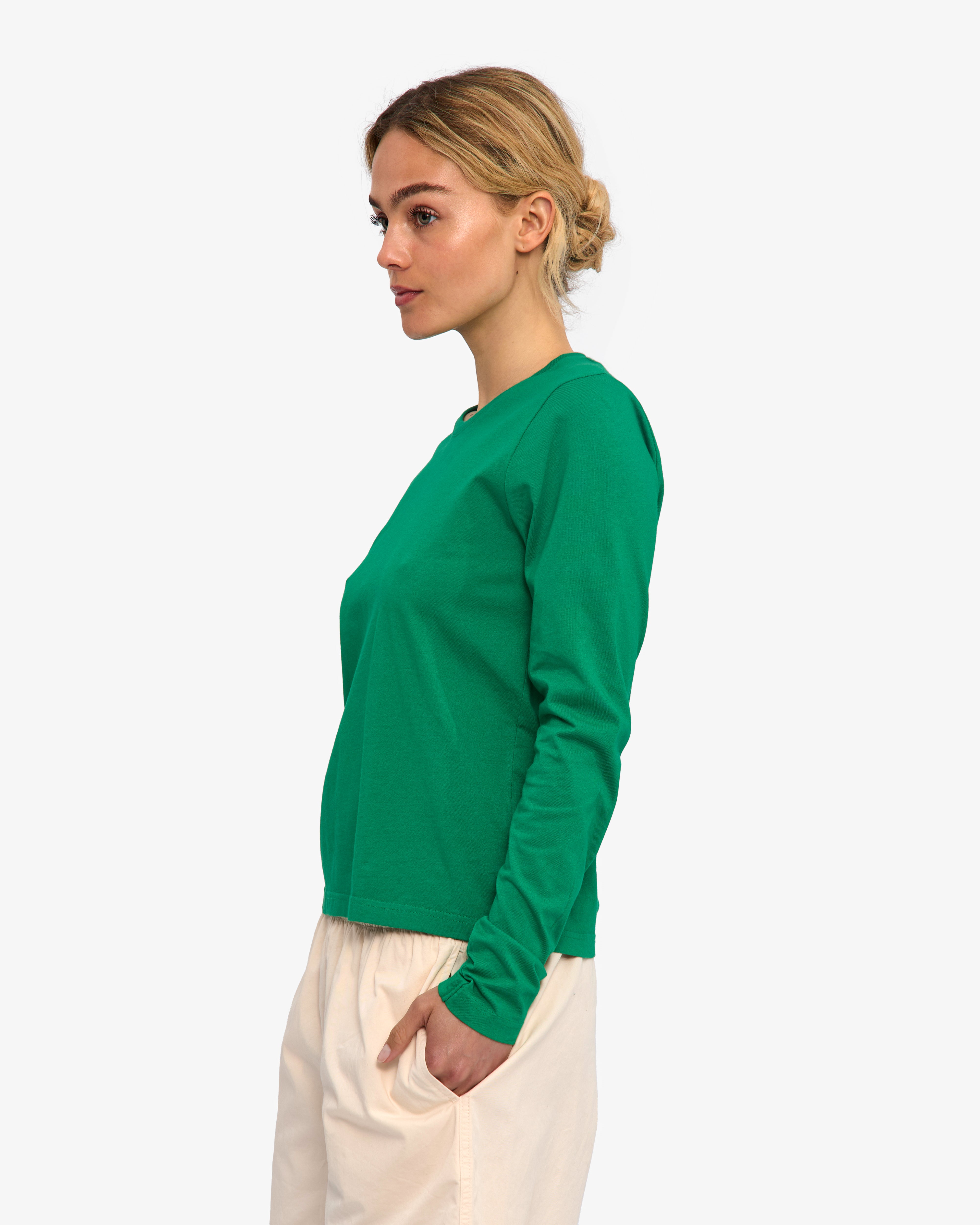 Women Organic LS T-Shirt - Kelly Green