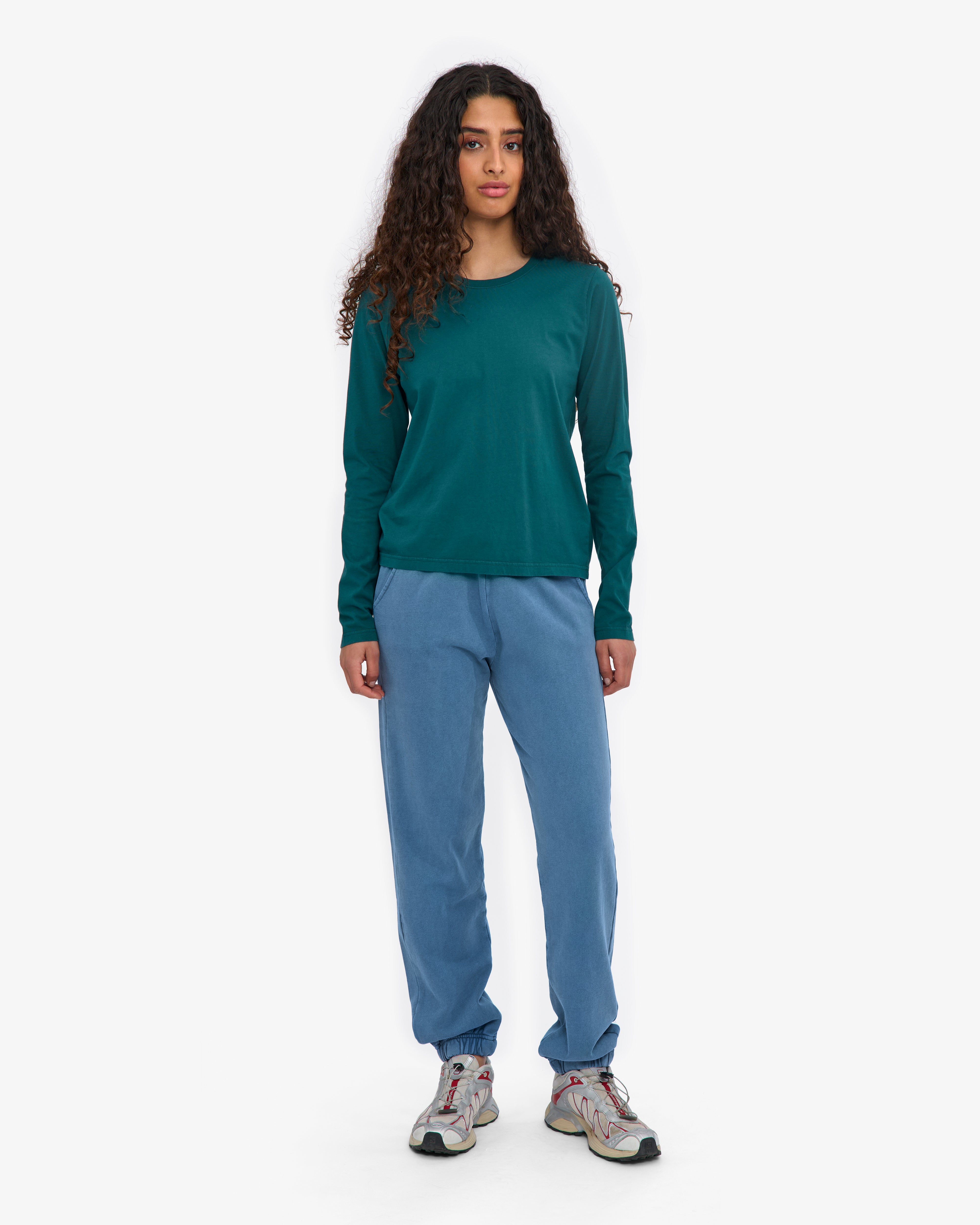 Women Organic LS T-Shirt - Ocean Green