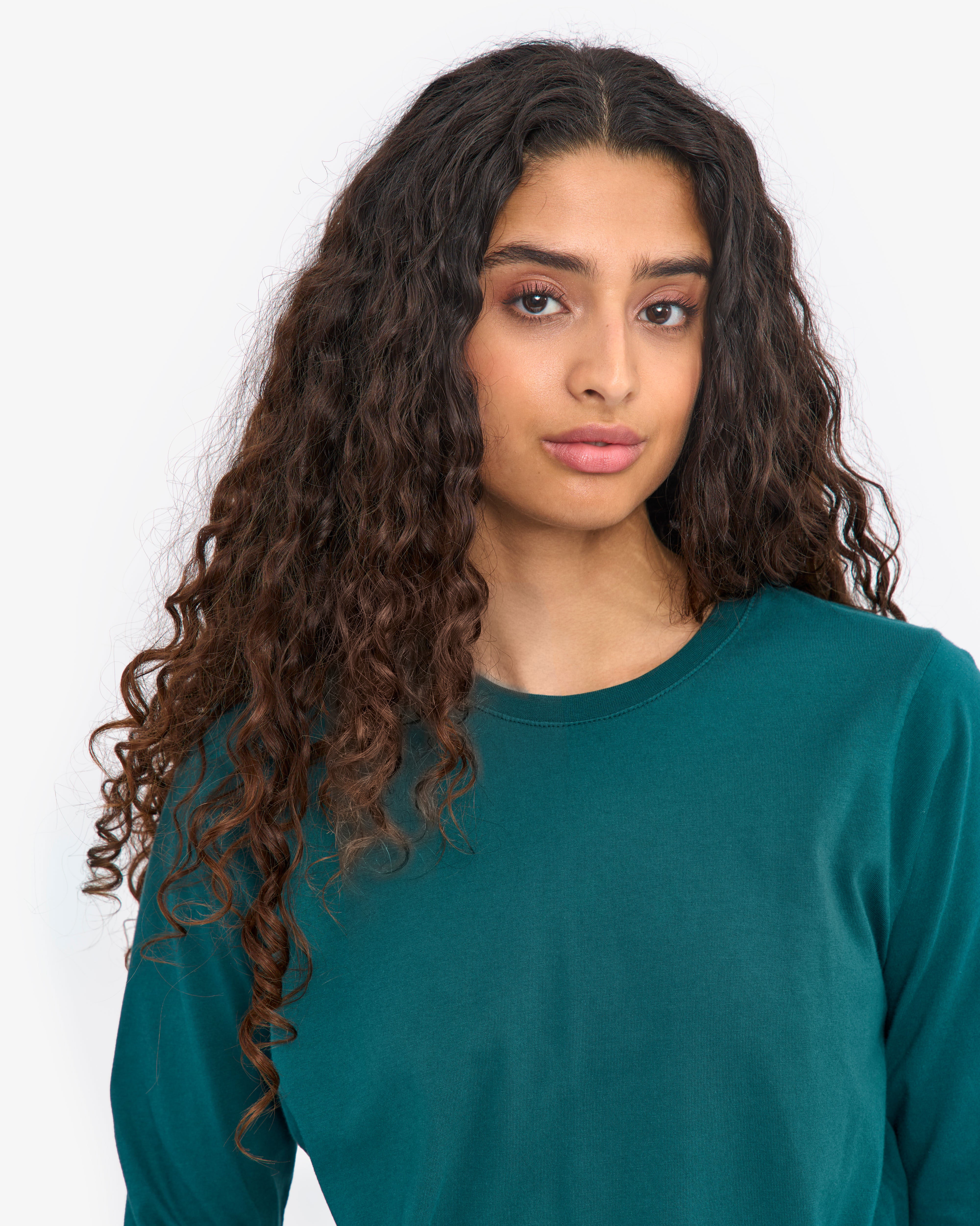 Women Organic LS T-Shirt - Ocean Green