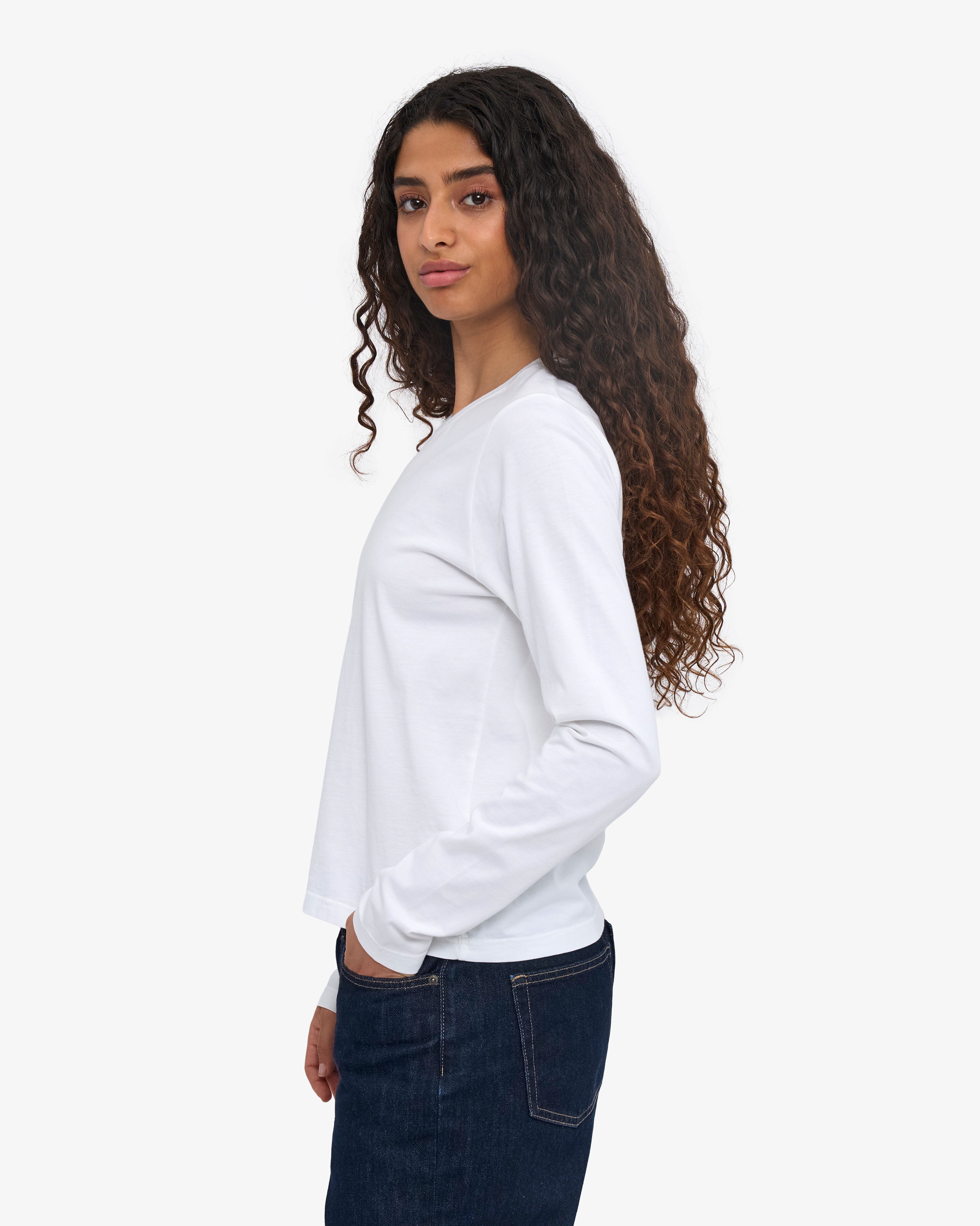 Women Organic LS T-Shirt - Optical White