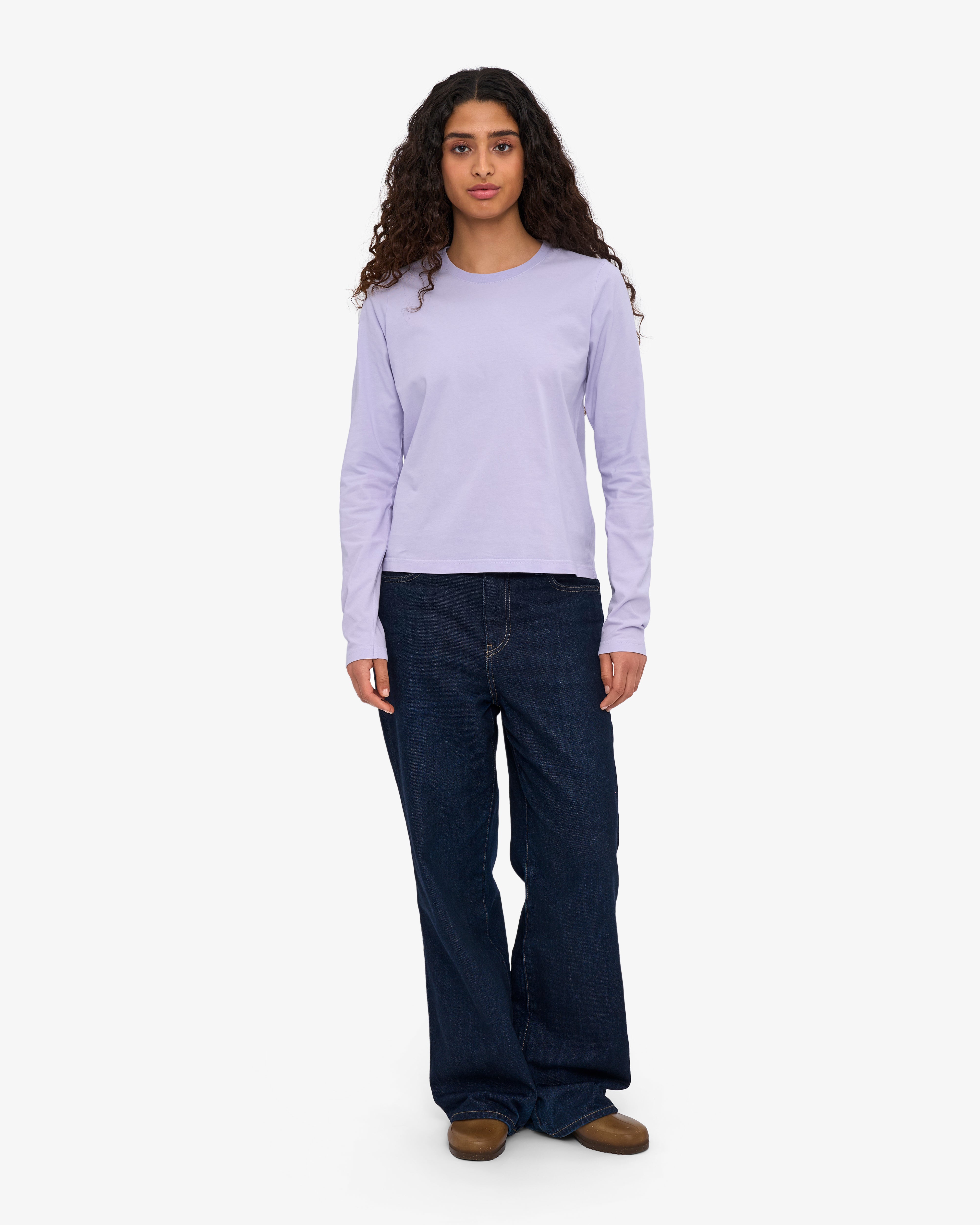 Women Organic LS T-Shirt - Soft Lavender