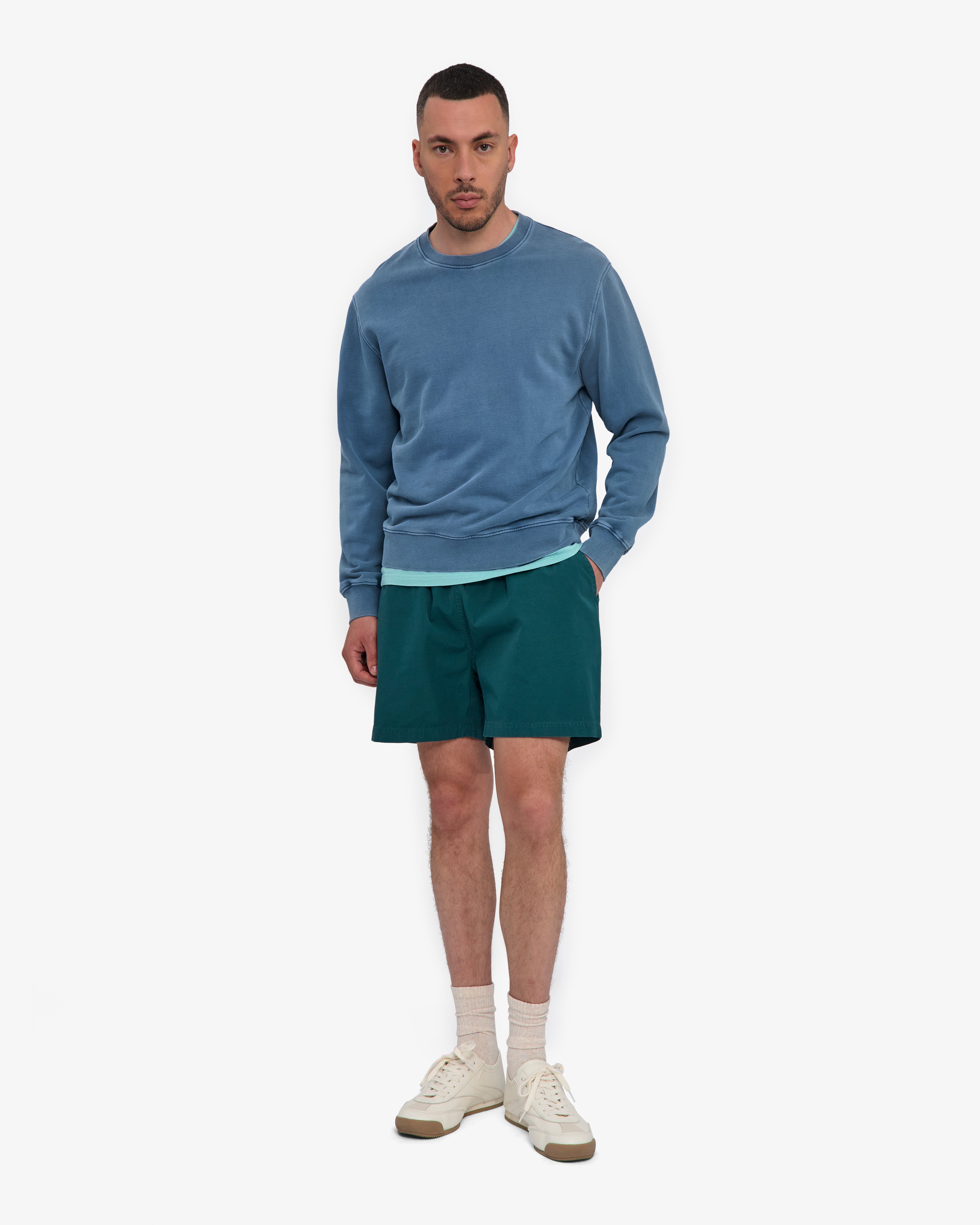 Organic Twill Shorts - Ocean Green