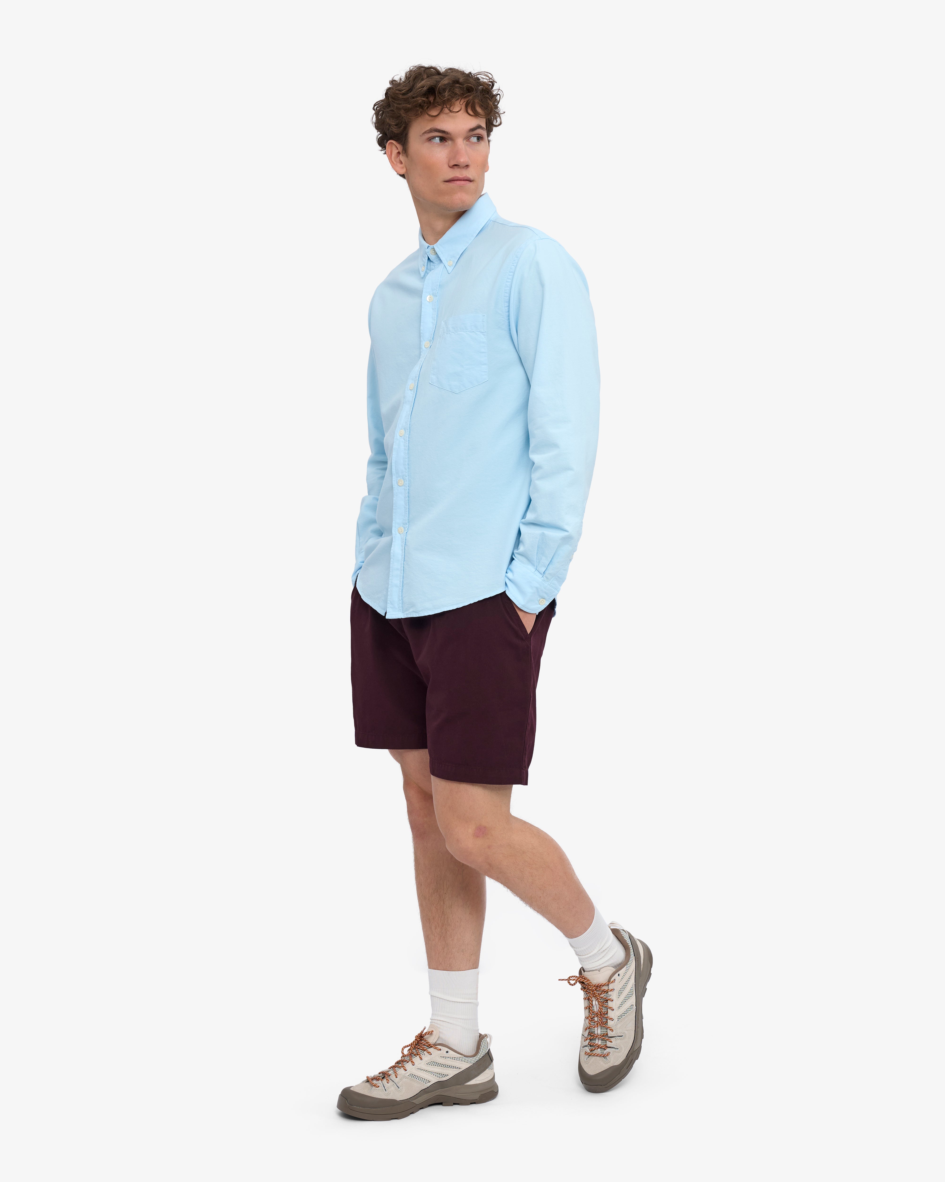 Organic Twill Shorts - Oxblood Red