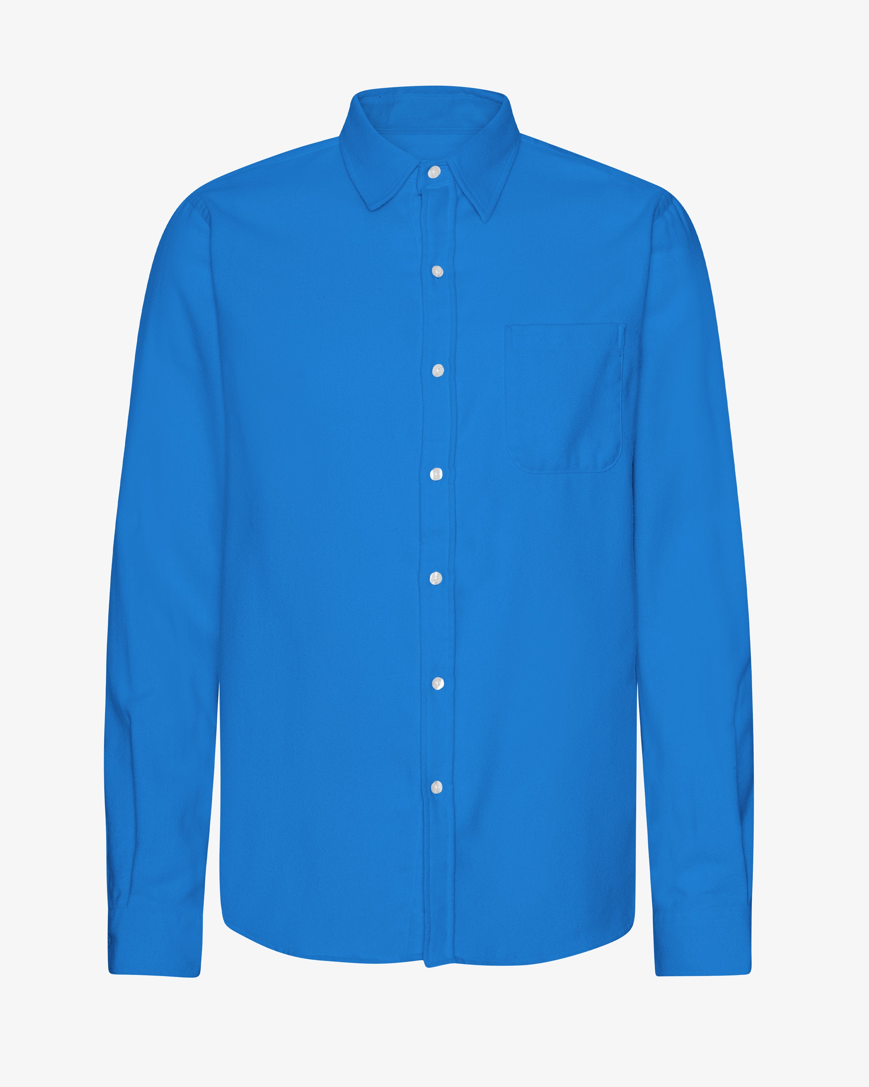 Organic Flannel Shirt - Pacific Blue