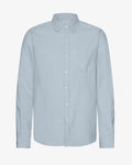 Organic Flannel Shirt - Steel Blue