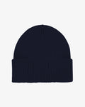 Merino Wool Beanie - Navy Blue