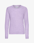 Women Light Merino Wool Crew - Soft Lavender