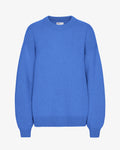 Oversized Merino Wool Crew - Pacific Blue
