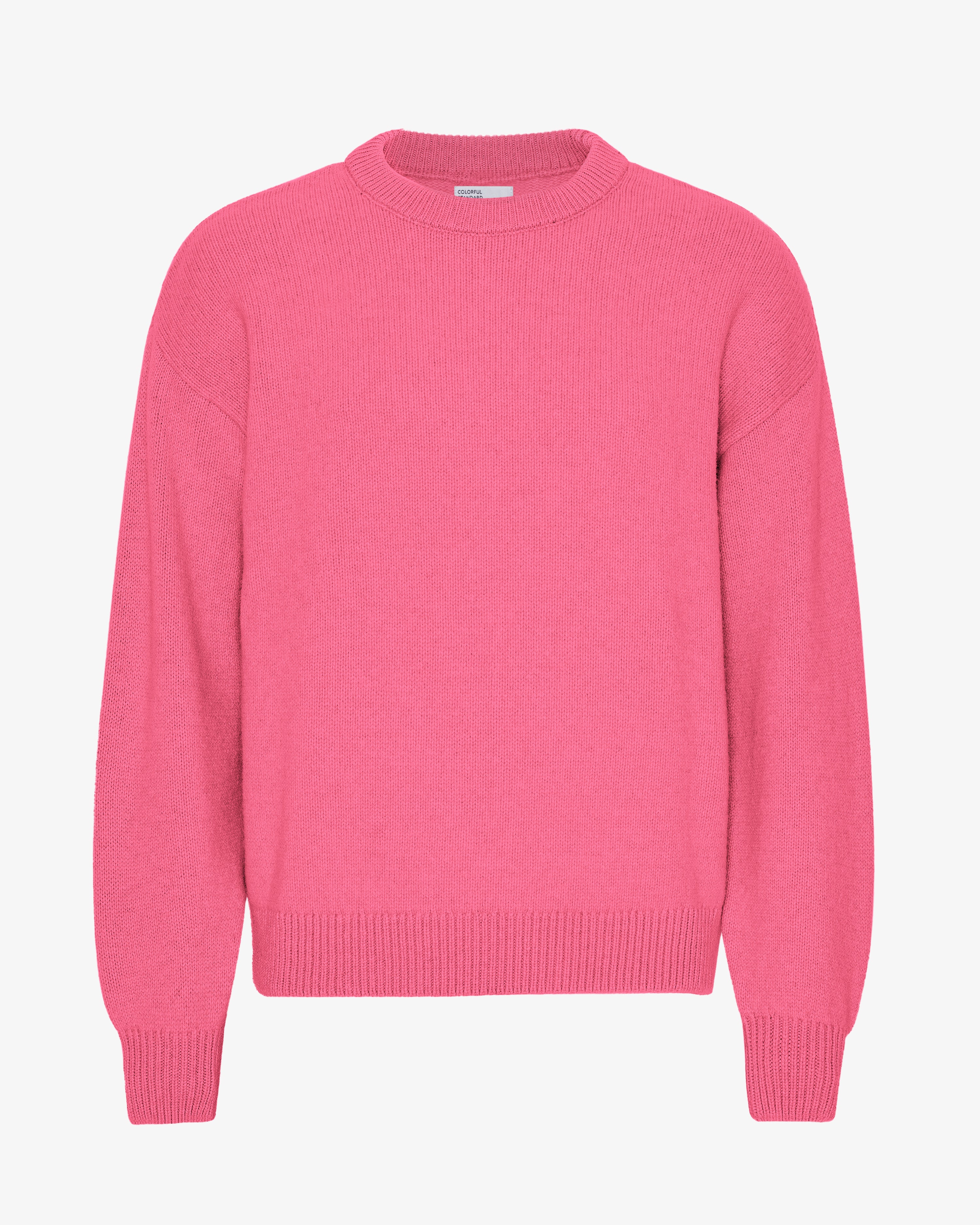 Oversized Merino Wool Crew - Bubblegum Pink