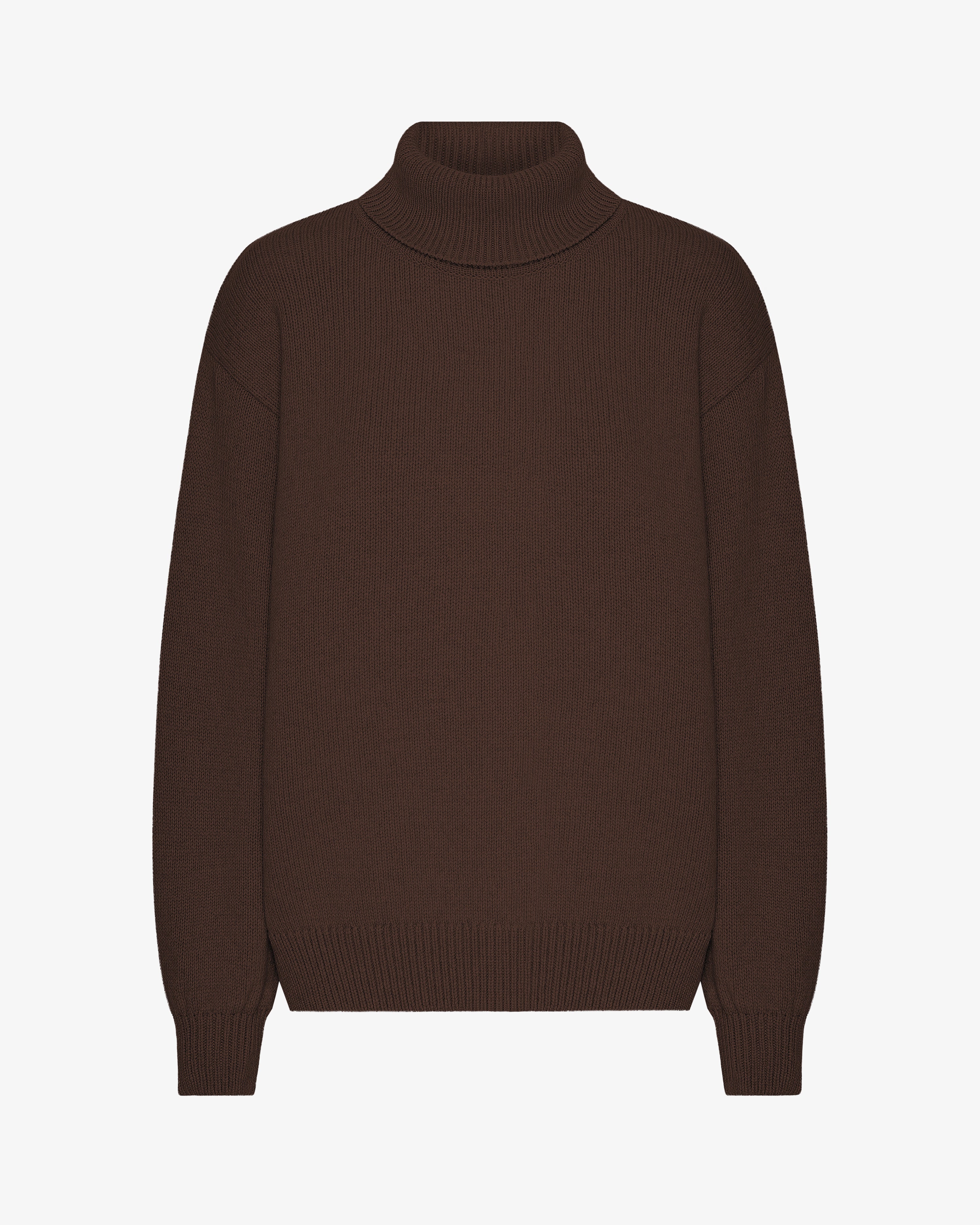 Merino Wool Turtleneck - Coffee Brown
