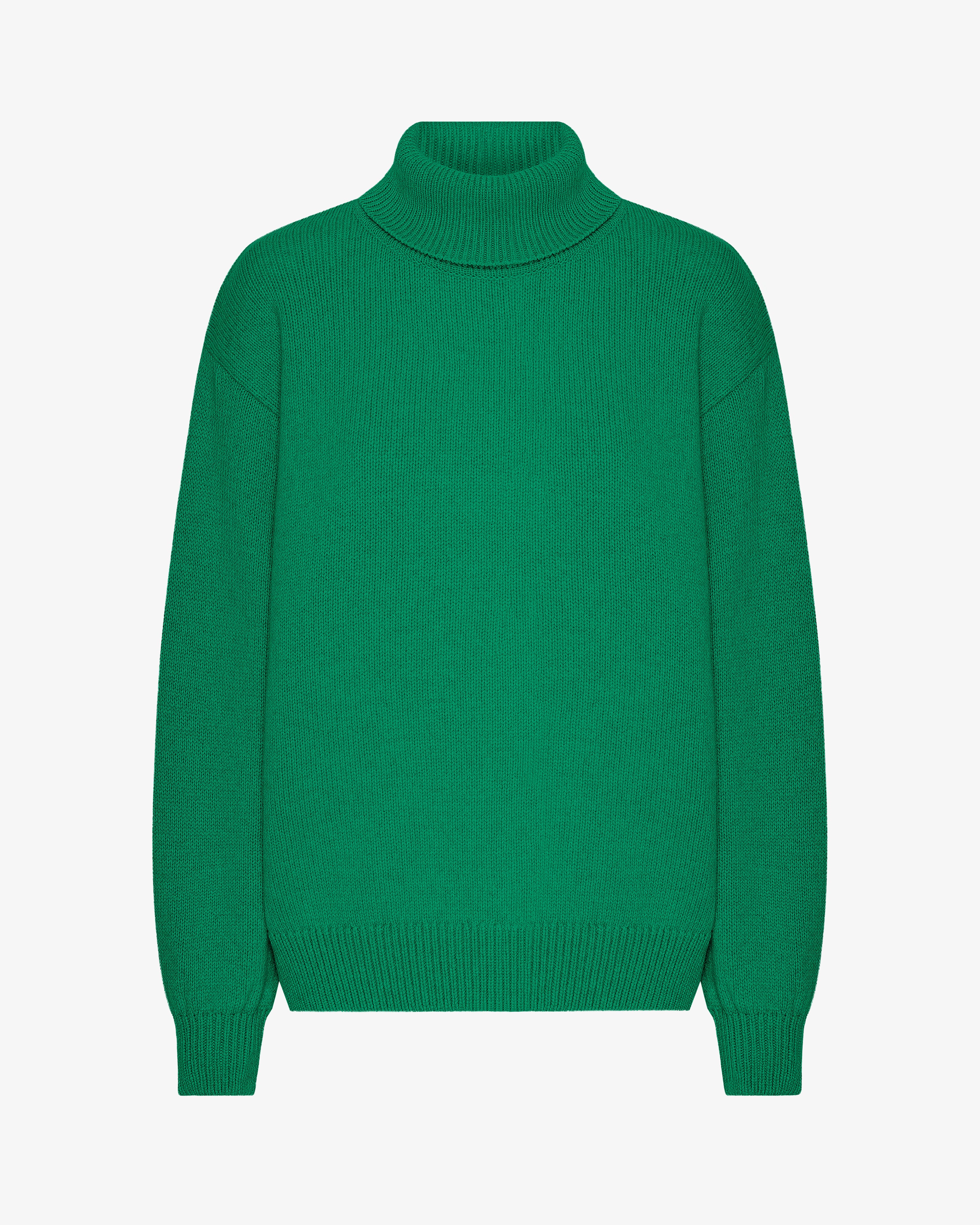 Merino Wool Turtleneck - Kelly Green