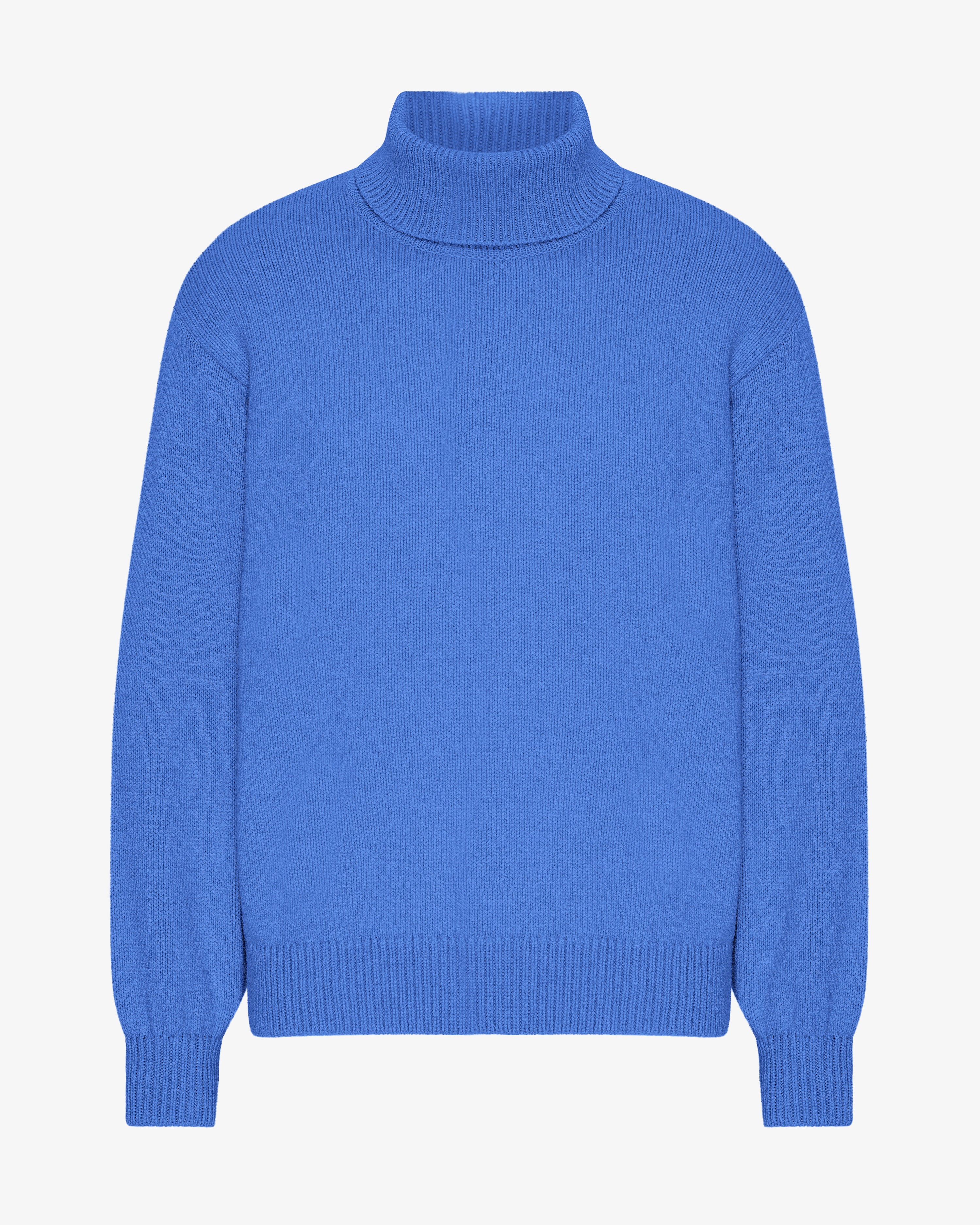 Merino Wool Turtleneck - Pacific Blue