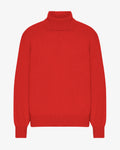 Merino Wool Turtleneck - Red Tangerine