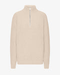 Merino Quarter Zip - Ivory White