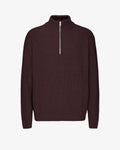Merino Quarter Zip - Oxblood Red