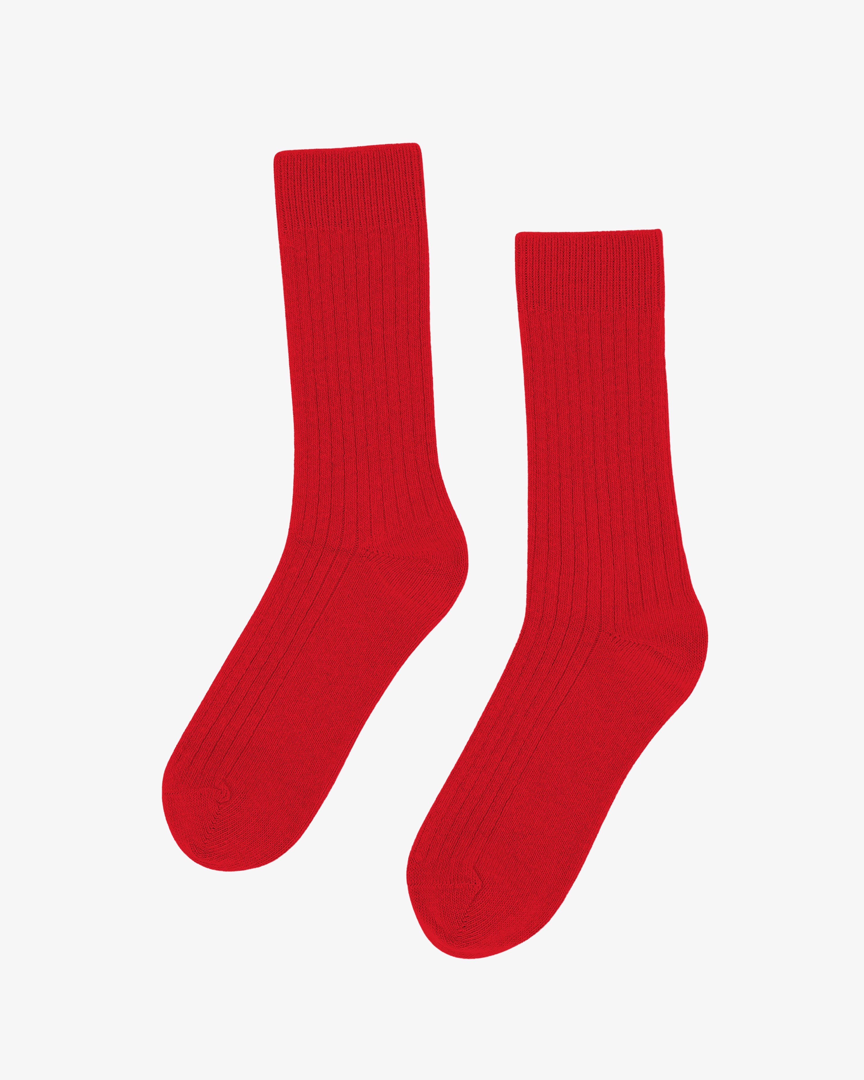 Merino Wool Blend Sock - Red Tangerine