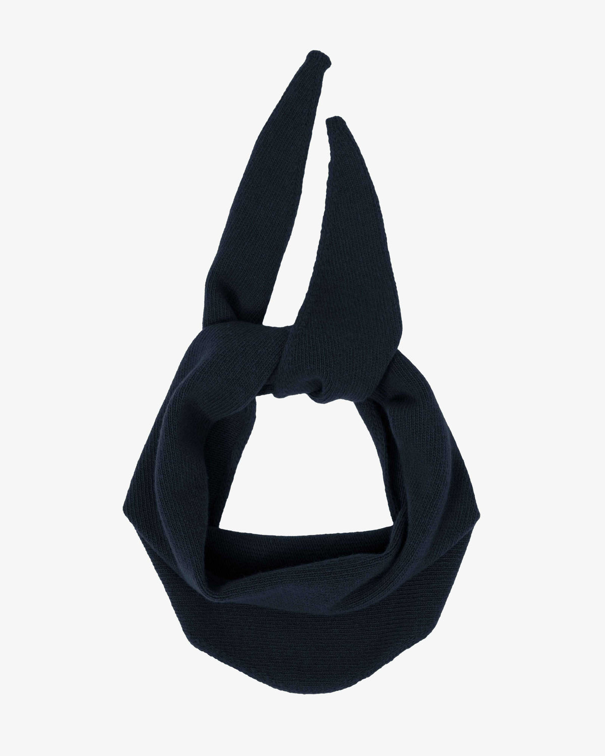 Merino Wool Triangle Scarf - Navy Blue