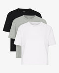 Organic Boxy Crop Tee - Mixed 07 (3-Pack)