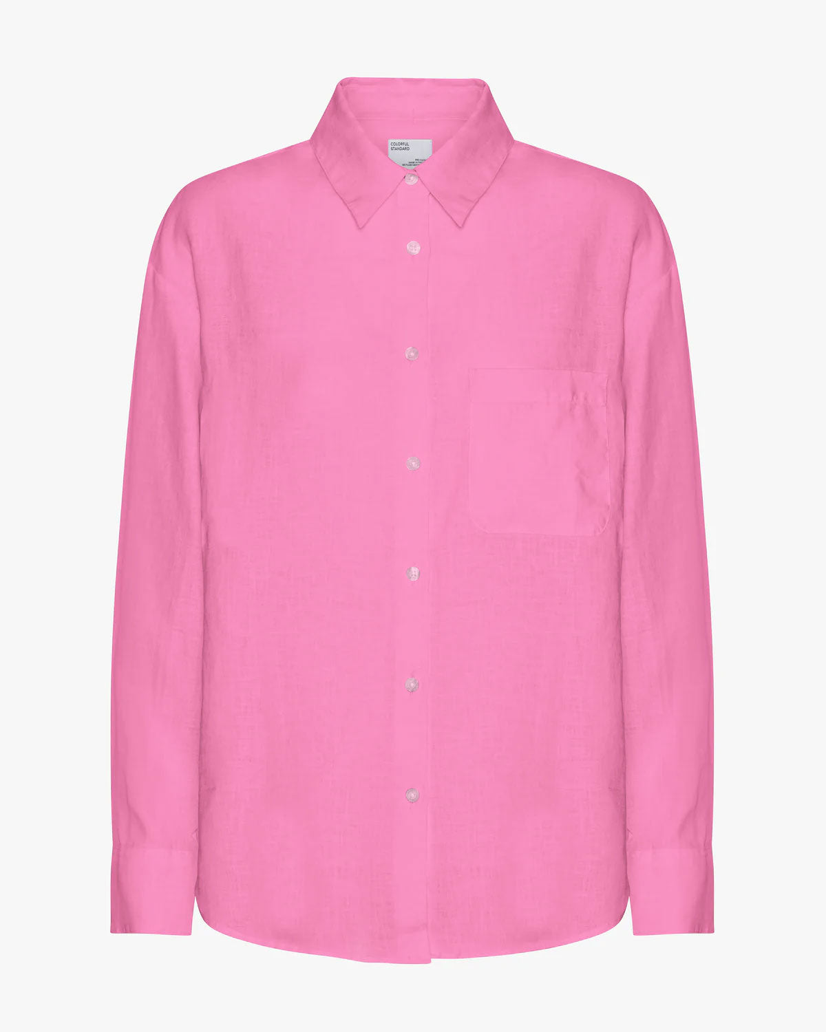 Linen Oversized Shirt - Bubblegum Pink